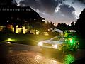 The Delorean Time Machine at Night Driver's Side View